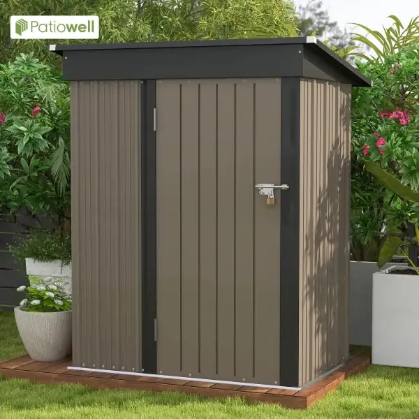 Patiowell 5x3 FT Outdoor Storage Shed, Metal