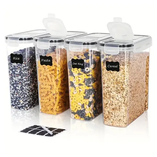 4pc, 4l, Large Airtight Food Storage Containers With Lid