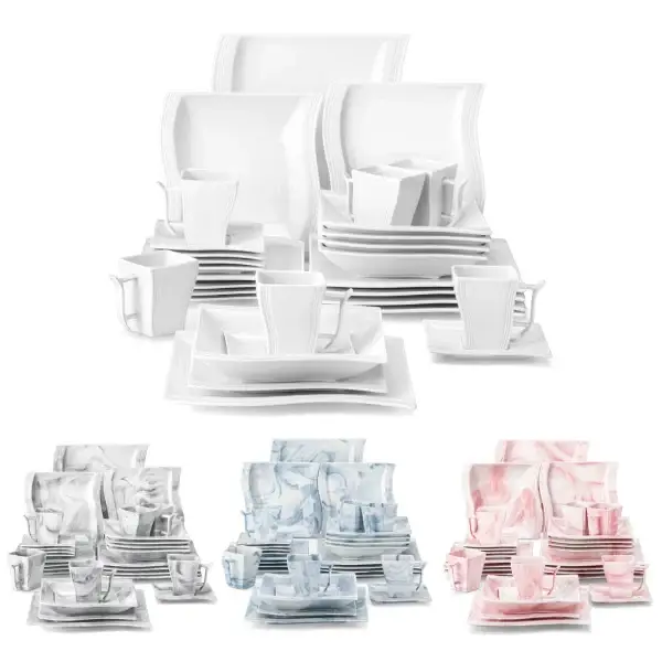 MALACASA 30 Piece Porcelain Dinner Set