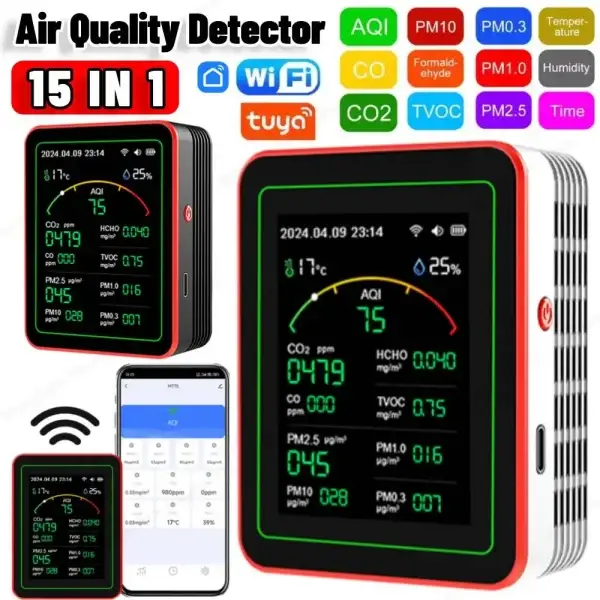 Tuya WiFi 15 in 1 Air Quality Detector